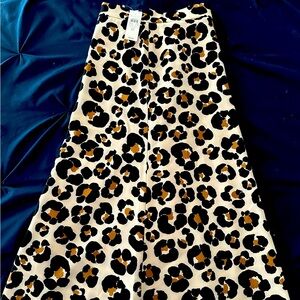 3/4 length leopard print skirt